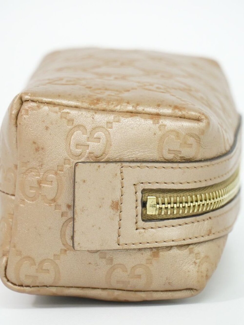 Gucci Guccissima Leather Pouch Case Pink Beige - Picture 4 of 9